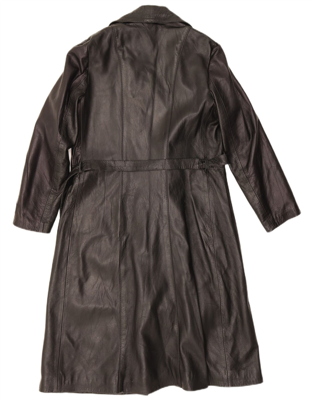 Винтажное женское кожаное пальто UK 18 XL, черное