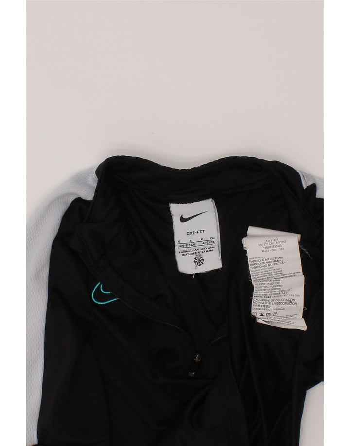 Пуловер спортивный костюм Nike Dri Fit для мальчиков, 4–5 лет, маленький черный с цветными блоками
