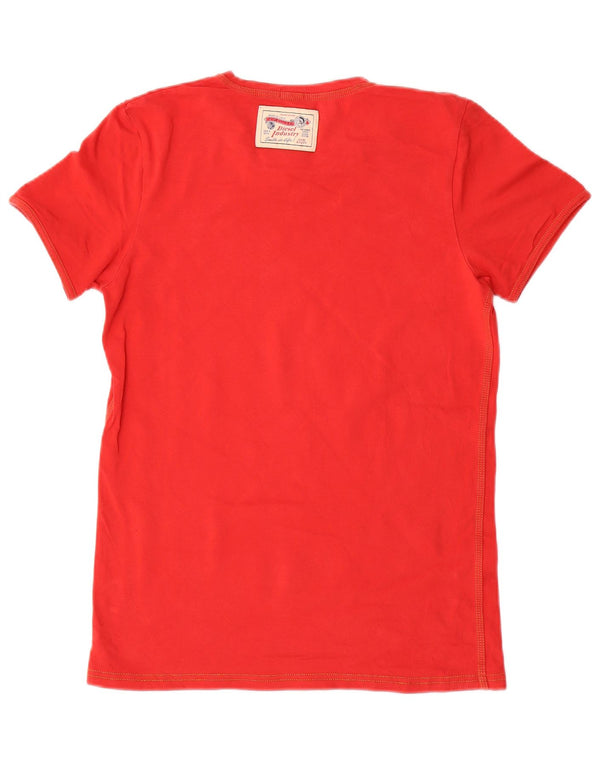 Женская футболка DIESEL Top UK 10 Small Red Cotton