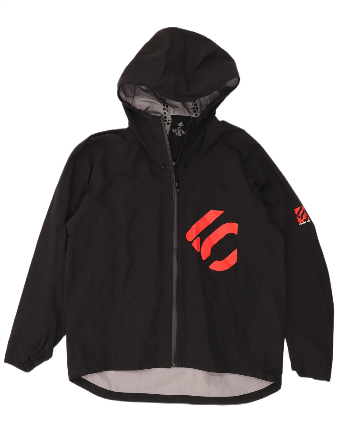 Мужская дождевик с капюшоном ADIDAS UK 42 XL, черный полиамид