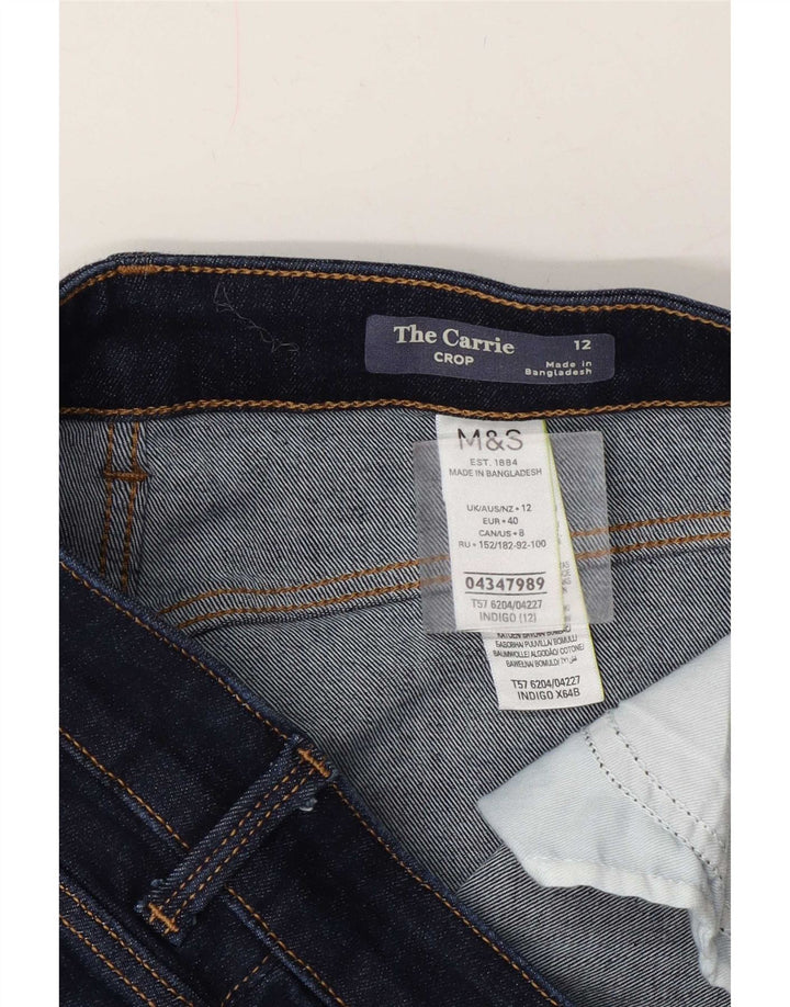 Женские укороченные джинсы Marks & Spencer UK 12 Medium W28 L21 Темно-синие