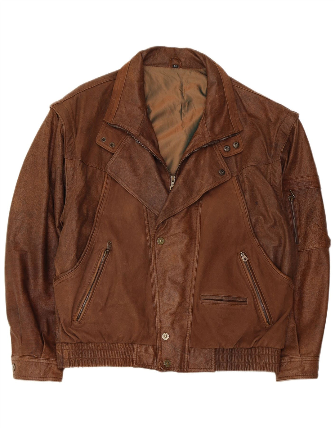 Мужская кожаная куртка Trapper UK 42 XL Коричневая