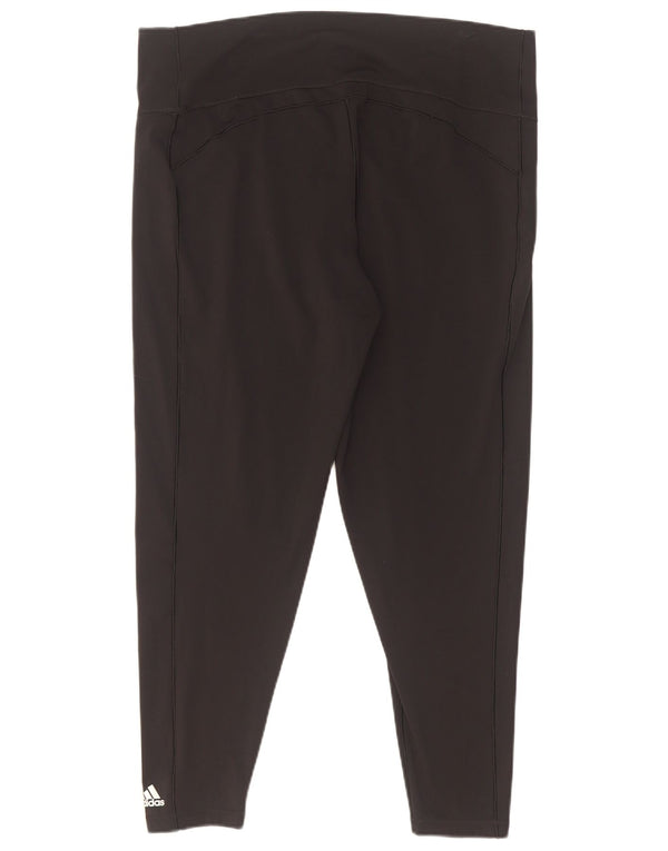 Женские укороченные леггинсы Adidas UK 24/26 2XL, черный нейлон