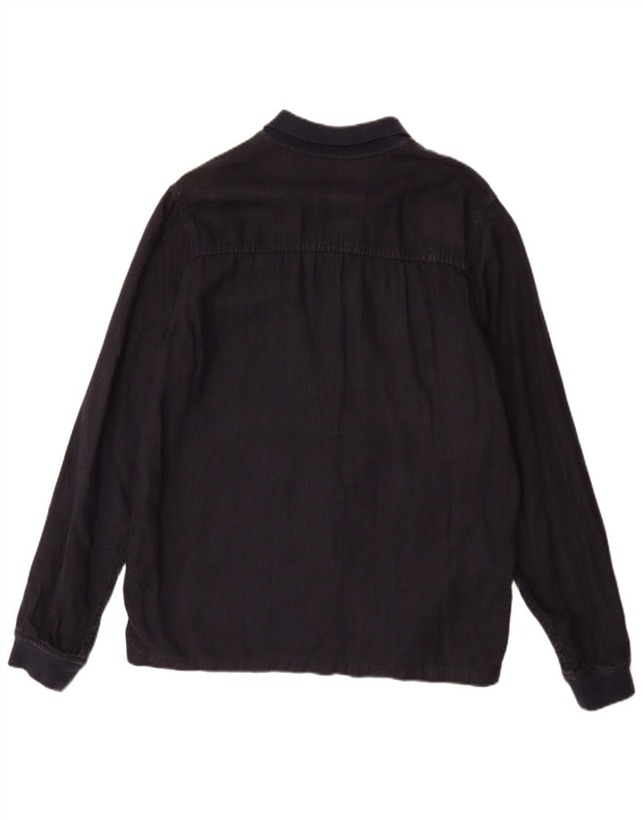 Мужская куртка Zara UK 40, большая, темно-синяя, льняная
