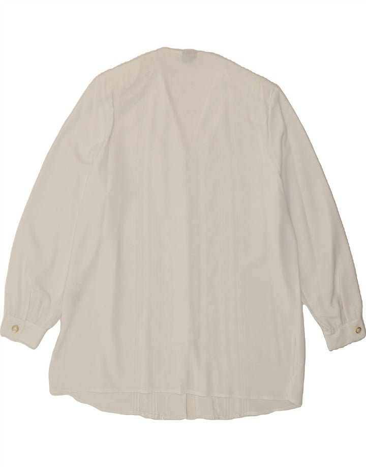 VINTAGE Womens Shirt Blouse EU 44 XL White Polyester Vintage Vintage and Second-Hand Vintage from Messina Hembry 