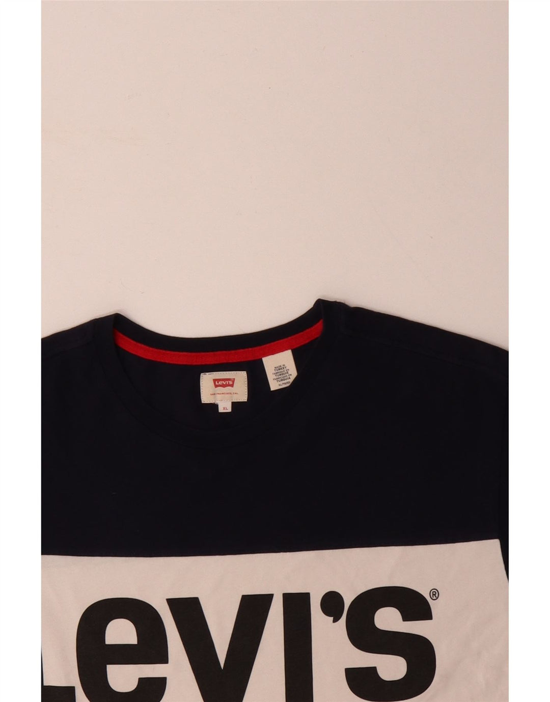 Мужская футболка с рисунком LEVI'S, топ XL, разноцветный хлопок с цветными блоками