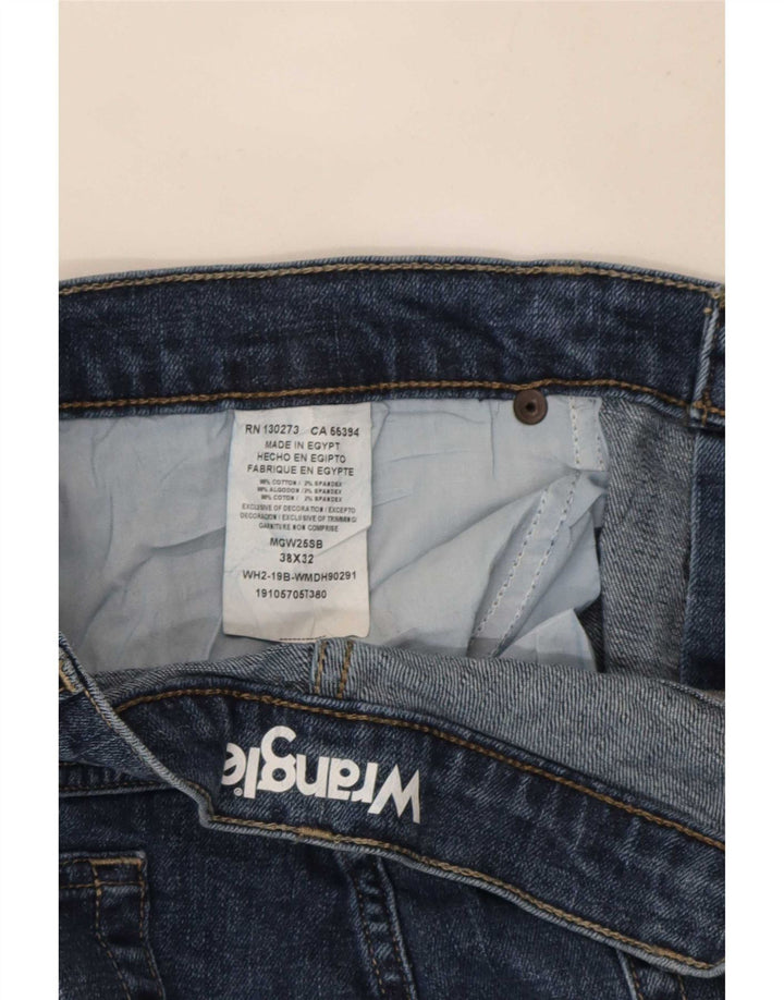 Мужские прямые джинсы Wrangler стандартного кроя W38 L32, синие, хлопок