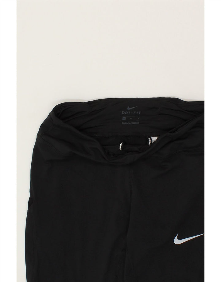 NIKE Womens Dri Fit Capri Leggings UK 12 Medium  Black Nylon Vintage Nike and Second-Hand Nike from Messina Hembry 