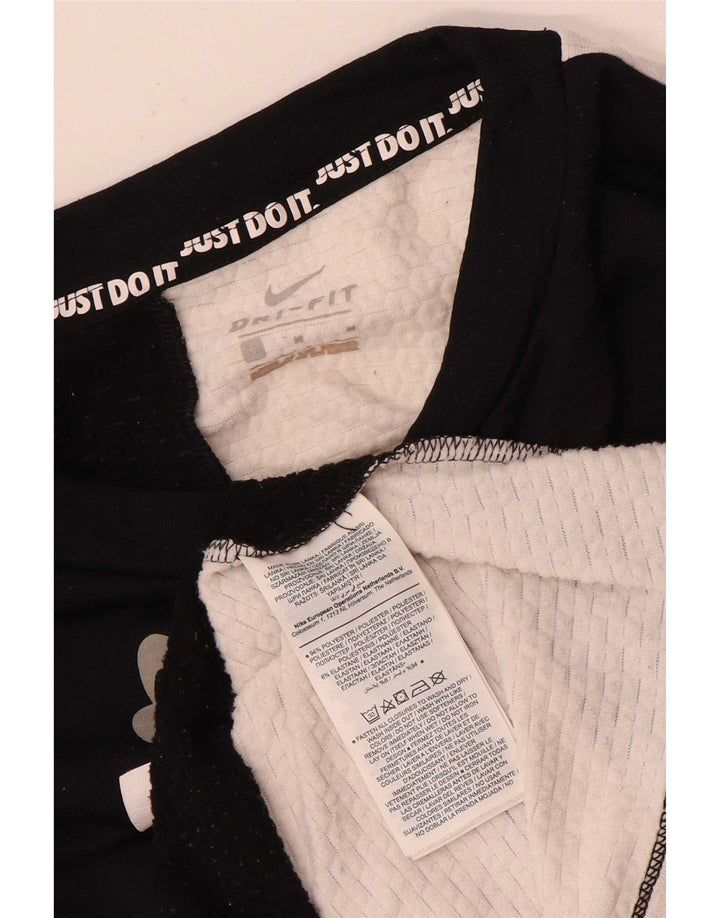 Женский топ с графическим рисунком Nike Dri Fit UK 14, средний черный полиэстер