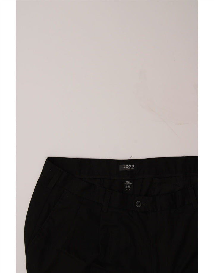 IZOD Mens Pegged Suit Trousers W38 L30 Black Polyester Vintage Izod and Second-Hand Izod from Messina Hembry 