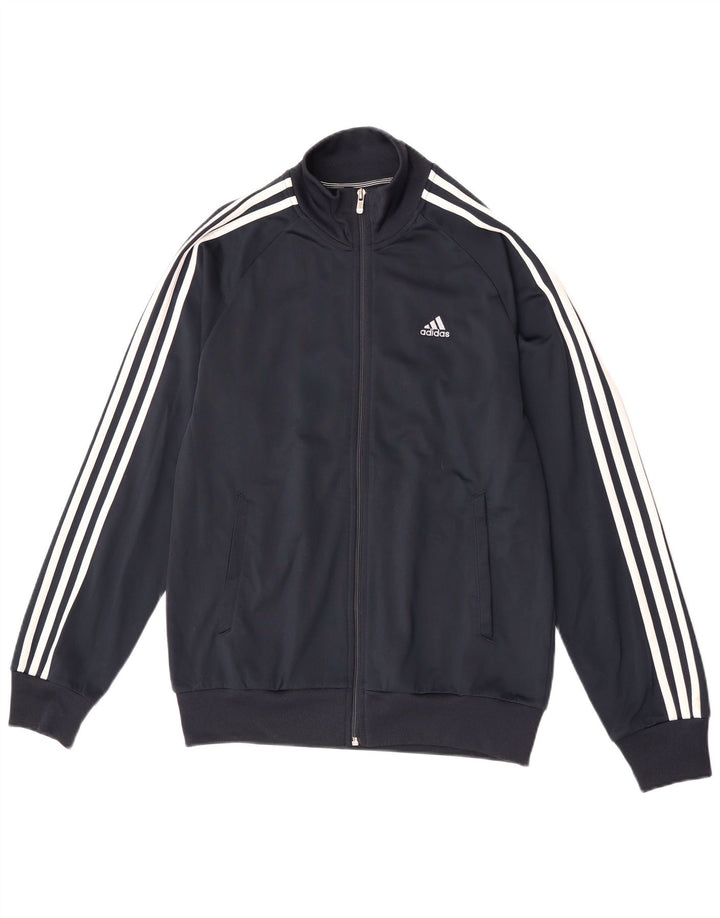 Adidas Mens Clima 365 Спортивный костюм Верхняя куртка Маленький темно-синий полиэстер