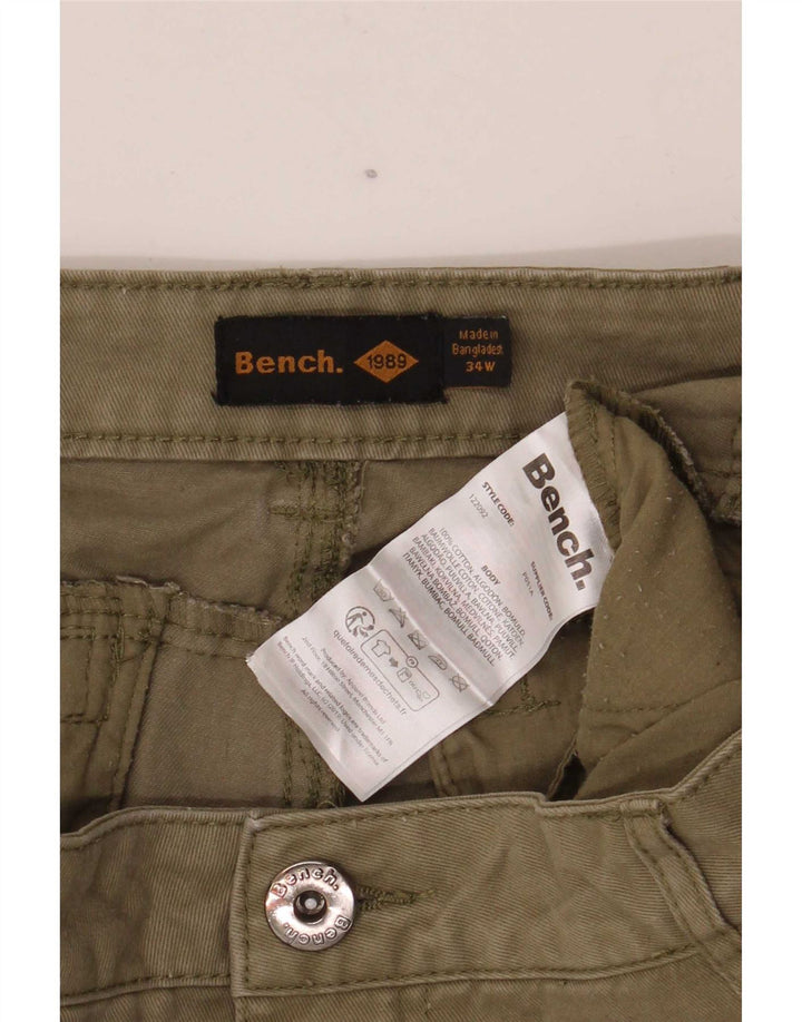 Мужские узкие брюки-карго Bench W34 L30, хлопок цвета хаки