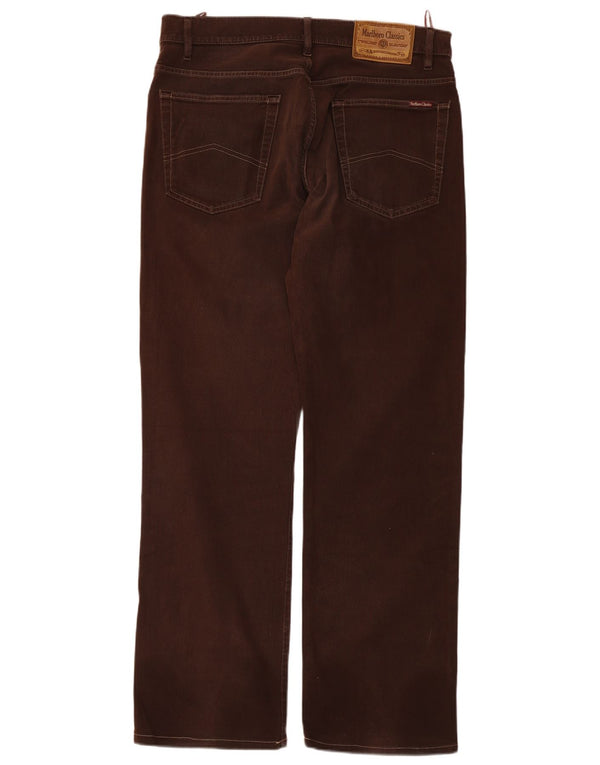 Мужские прямые повседневные брюки Marlboro Classics W36 L34, коричневые, хлопковые