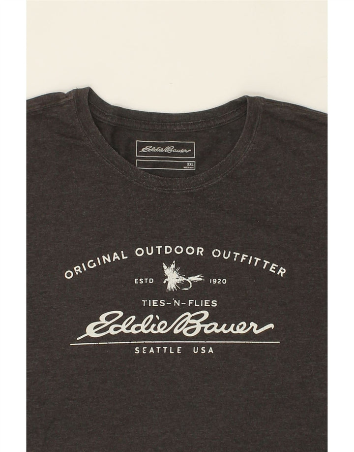Мужская футболка с рисунком EDDIE BAUER 2XL, серая