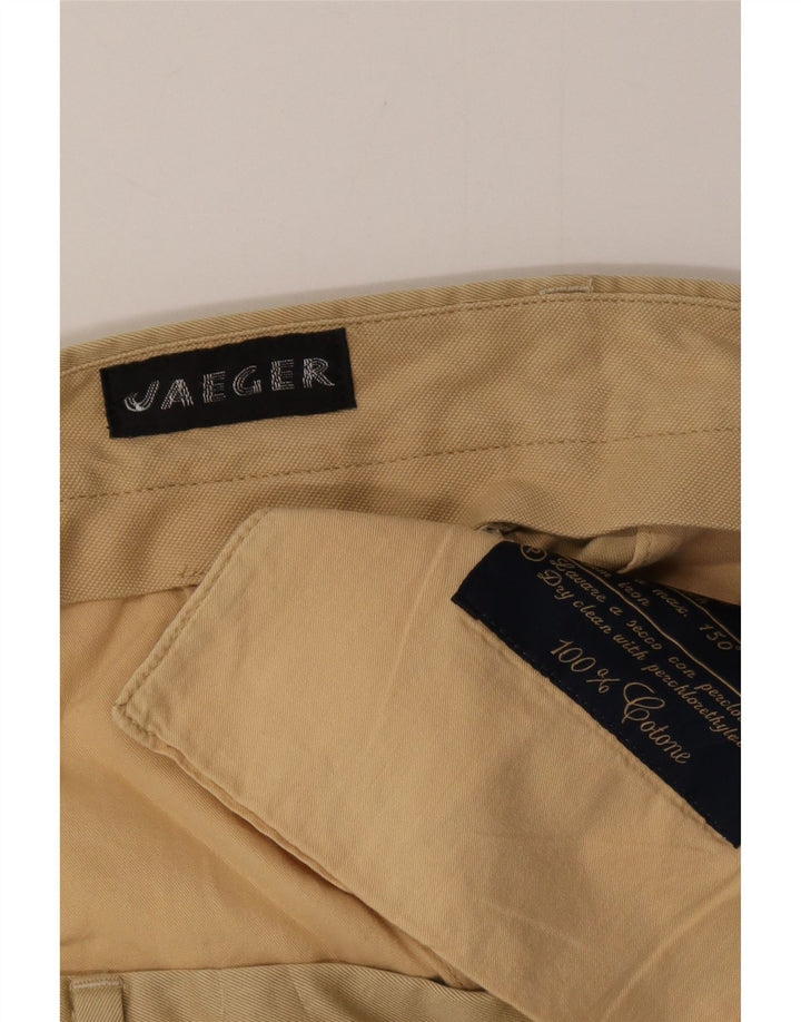 JAEGER Мужские зауженные брюки W42 L33 Бежевый хлопок