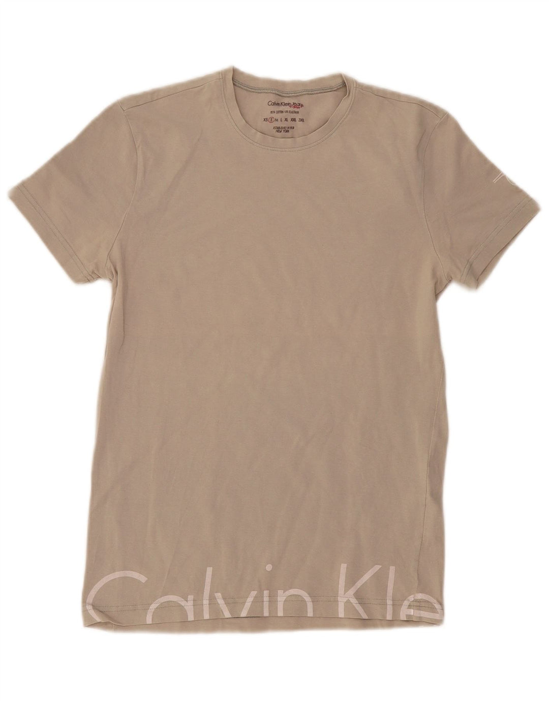 Мужская футболка с рисунком Calvin Klein, маленький белый хлопковый топ