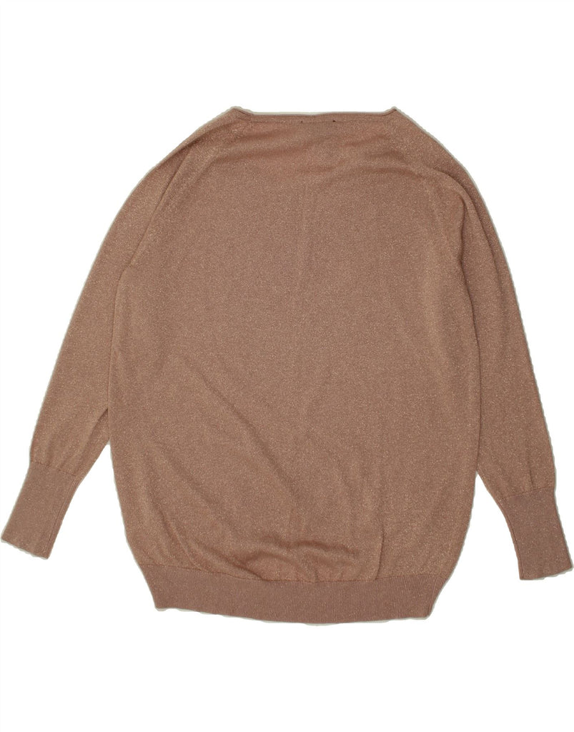 GREAT PLAINS Womens Boat Neck Jumper Sweater UK 16 Large Pink Cotton Vintage Great Plains and Second-Hand Great Plains from Messina Hembry 