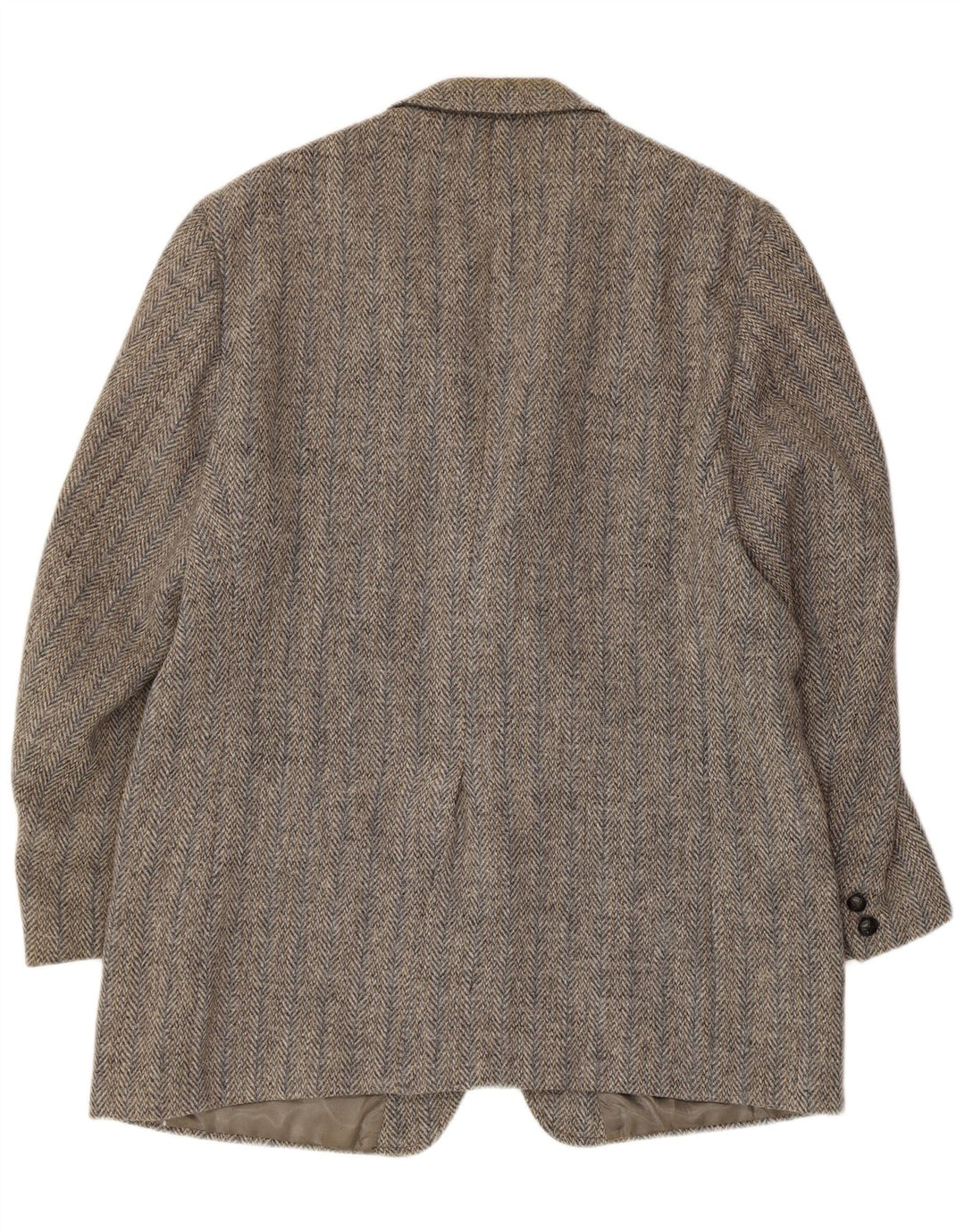 Мужской твидовый пиджак Hunter Haig Harris UK 38, средний серый с узором «в елочку»