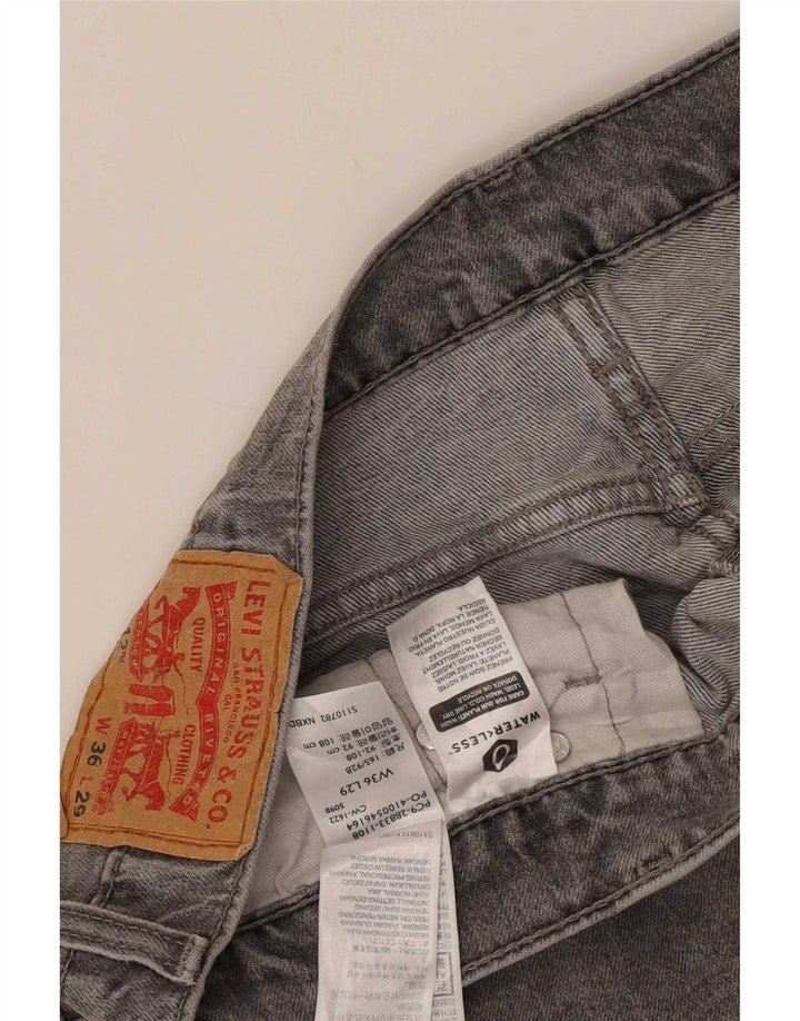 Мужские зауженные зауженные джинсы Levi's 512 W36 L29 Серые хлопковые