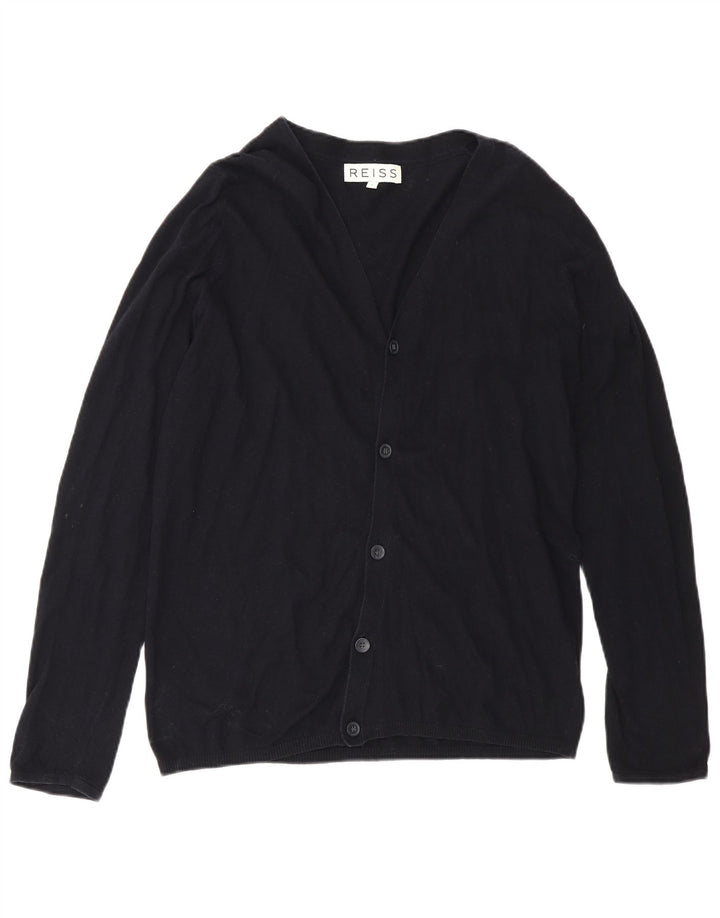 Мужской кардиган Reiss, маленький черный хлопковый свитер