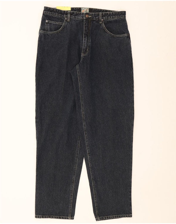 C & A Mens Loose Jeans W37 L34 Navy Blue Cotton