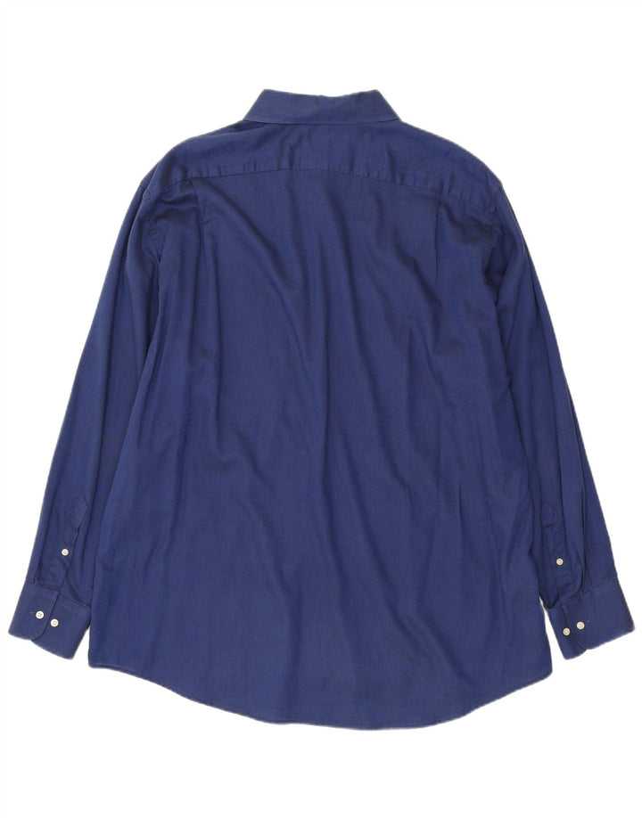 Мужская рубашка Lacoste, размер 46, 2XL, синяя, хлопок