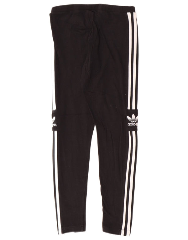 Женские леггинсы Adidas с рисунком UK 12, средний черный хлопок, черный