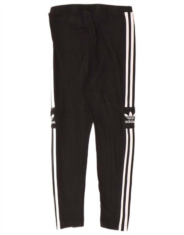Женские леггинсы Adidas с рисунком UK 12, средний черный хлопок, черный