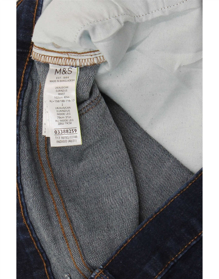 Мужские узкие джинсы Marks & Spencer W40 L31 темно-синие, хлопок