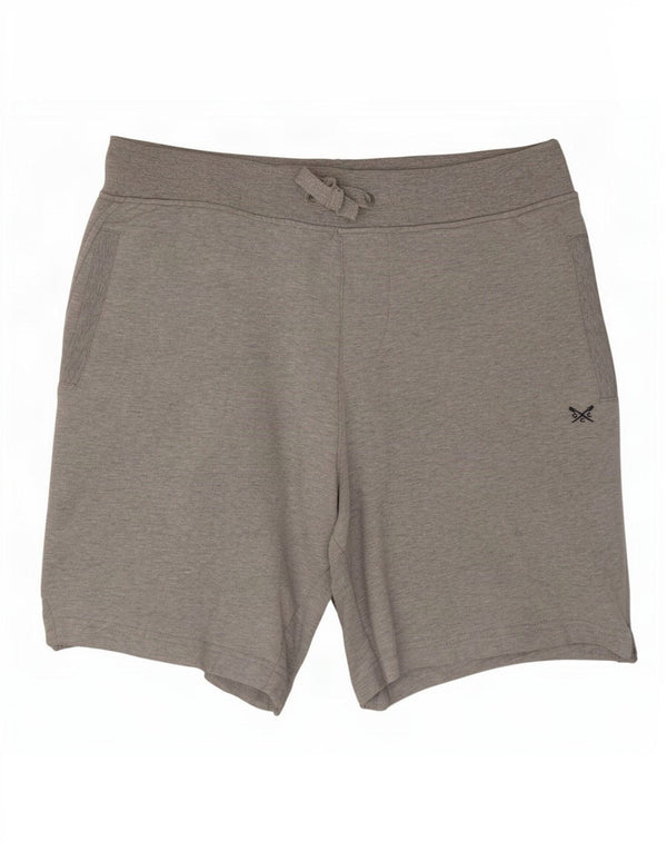 Мужские спортивные шорты Crew Clothing Большие W34 Серые крапинки из хлопка