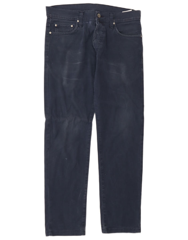 Carhartt Mens Straight Casual Trousers W30 L30 Navy Blue Cotton