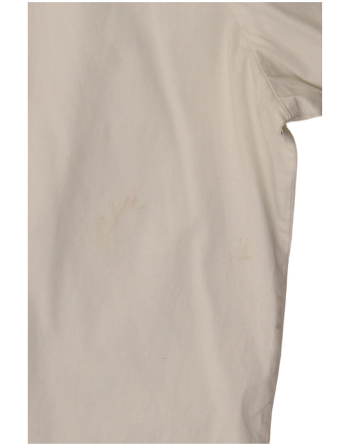 Рубашка женская с коротким рукавом BENETTON UK 16, большая белая, хлопок