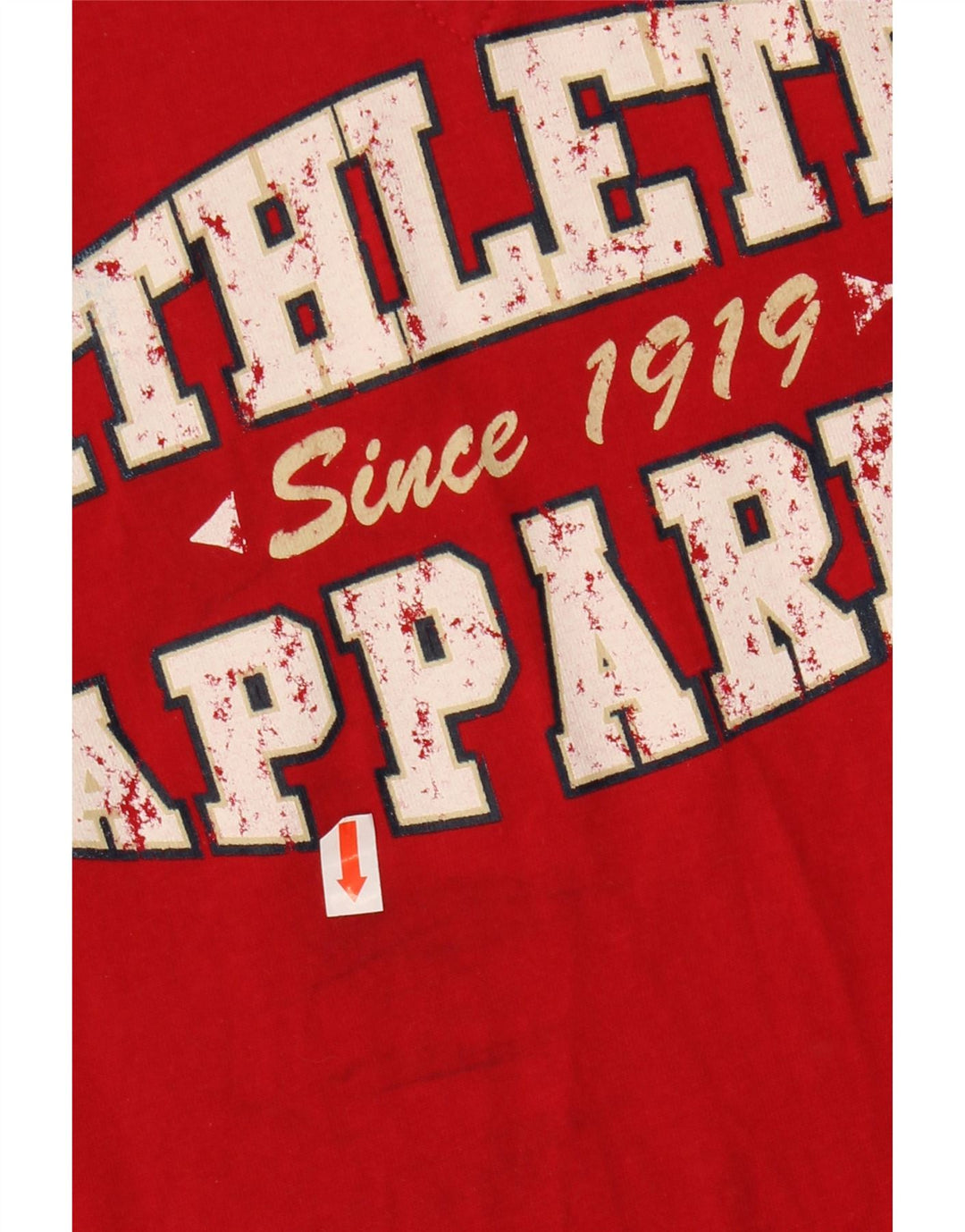 Женская футболка CHAMPION Muscle с рисунком Top UK 14, средний красный цвет с блоками