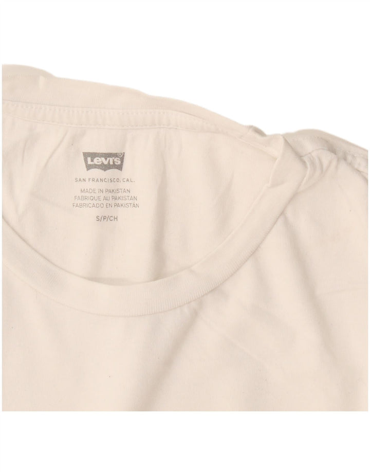 Женская футболка с рисунком Levi's Top UK 10, маленькая белая