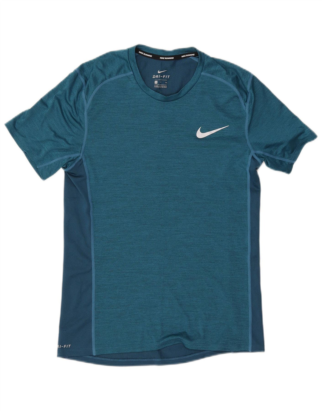 Мужская футболка Nike Dri Fit, маленький синий полиэстер с цветными блоками