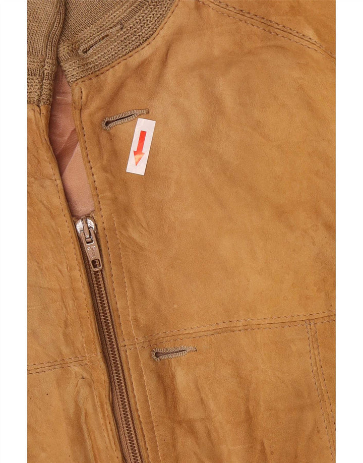 Мужская замшевая куртка Jean Jacques EU 48 средний коричневый кожаный