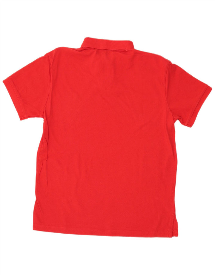 Мужская рубашка-поло на заказ Polo Ralph Lauren среднего красного цвета из хлопка