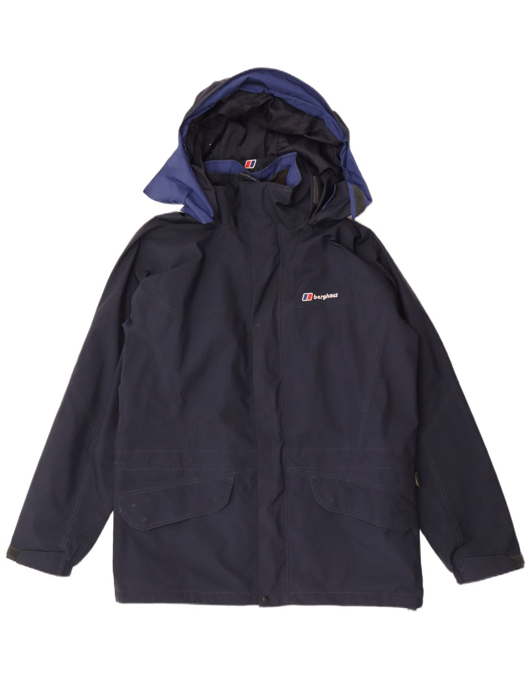 Berghaus Мужская дождевик с капюшоном UK 38 Средний Темно-Синий Полиэстер