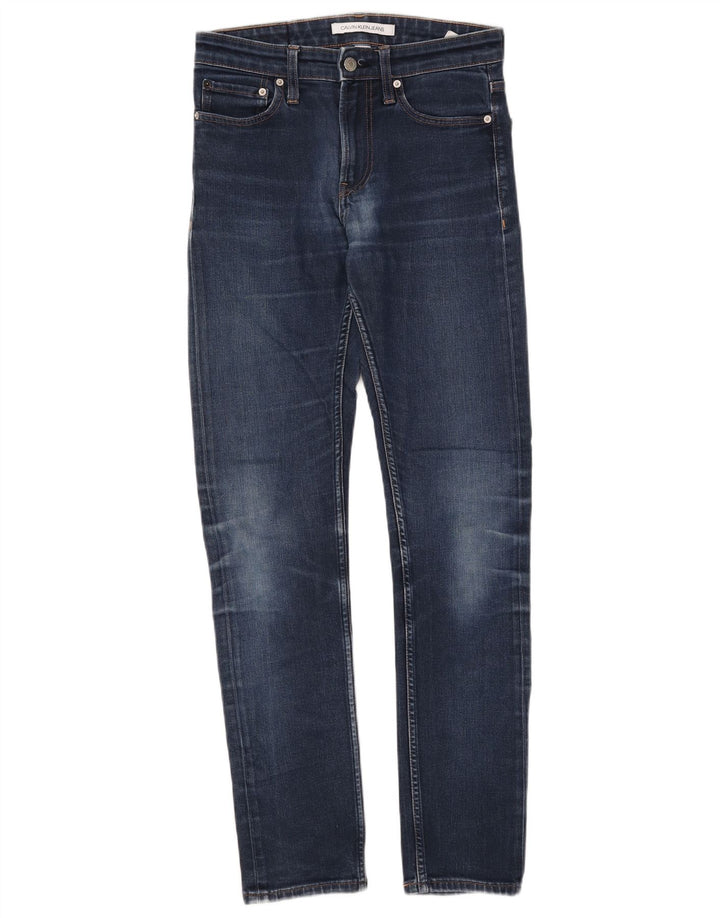 Мужские узкие джинсы Calvin Klein W28 L32, синий хлопок
