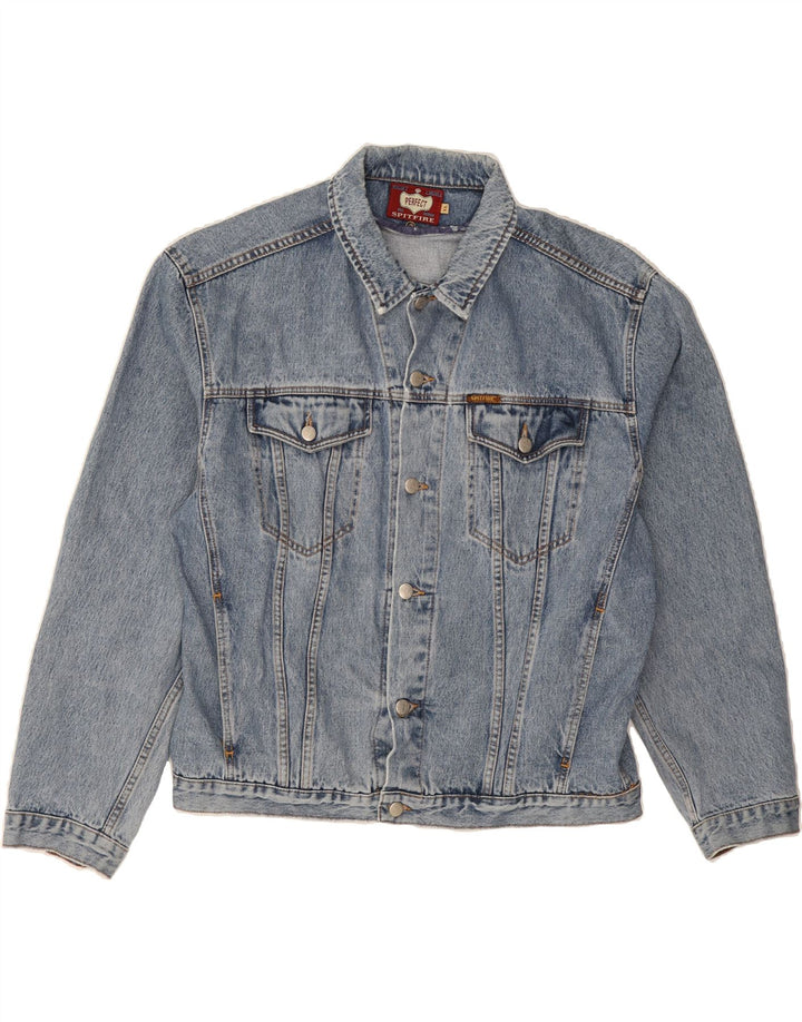 SPITFIRE Mens Denim Jacket UK 42 XL Blue Cotton Vintage Spitfire and Second-Hand Spitfire from Messina Hembry 