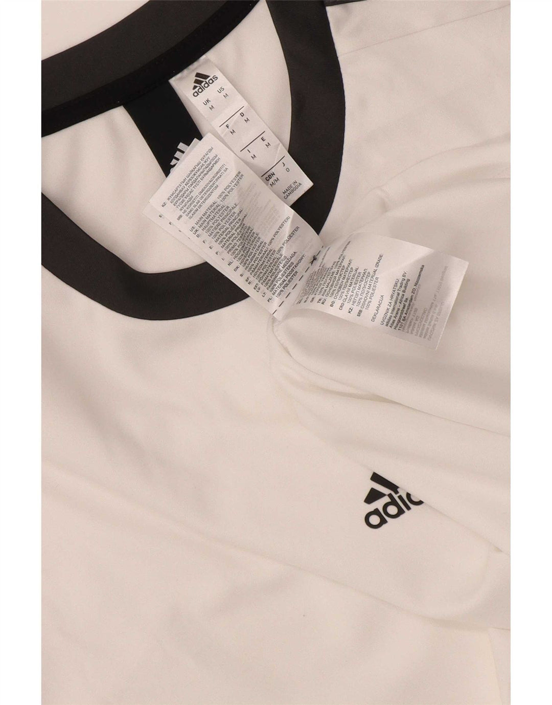 Мужская футболка Adidas Climalite, верх среднего размера, белый полиэстер с цветными блоками