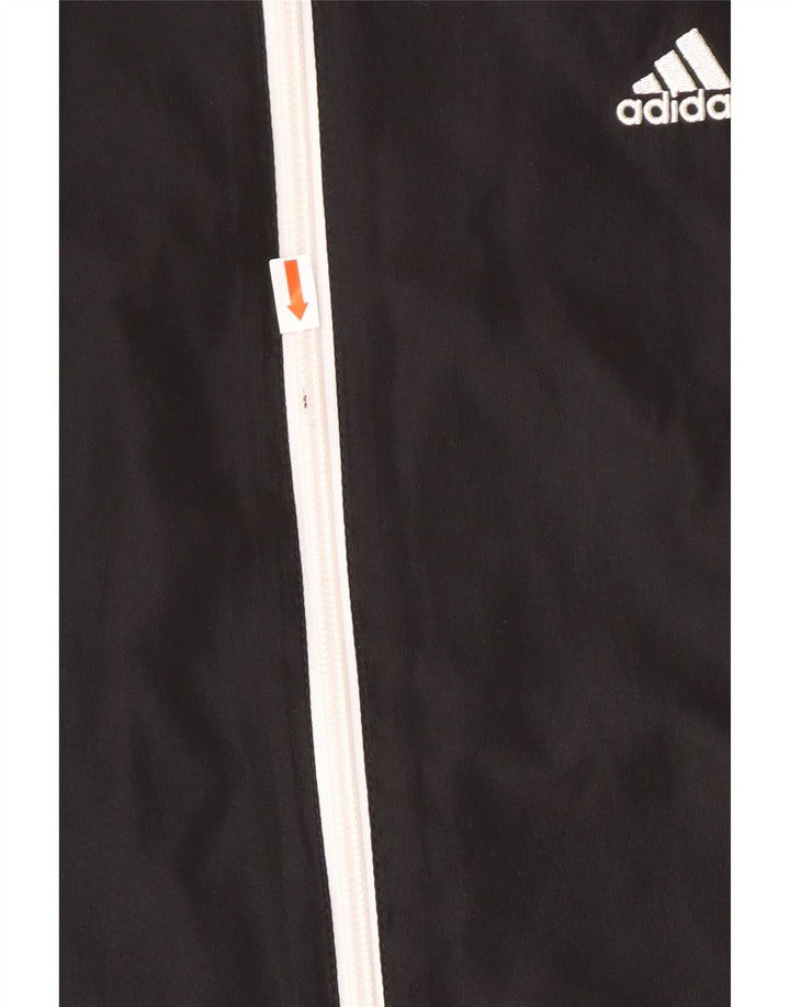 Мужская спортивная куртка Adidas UK 40/42, средний черный полиэстер