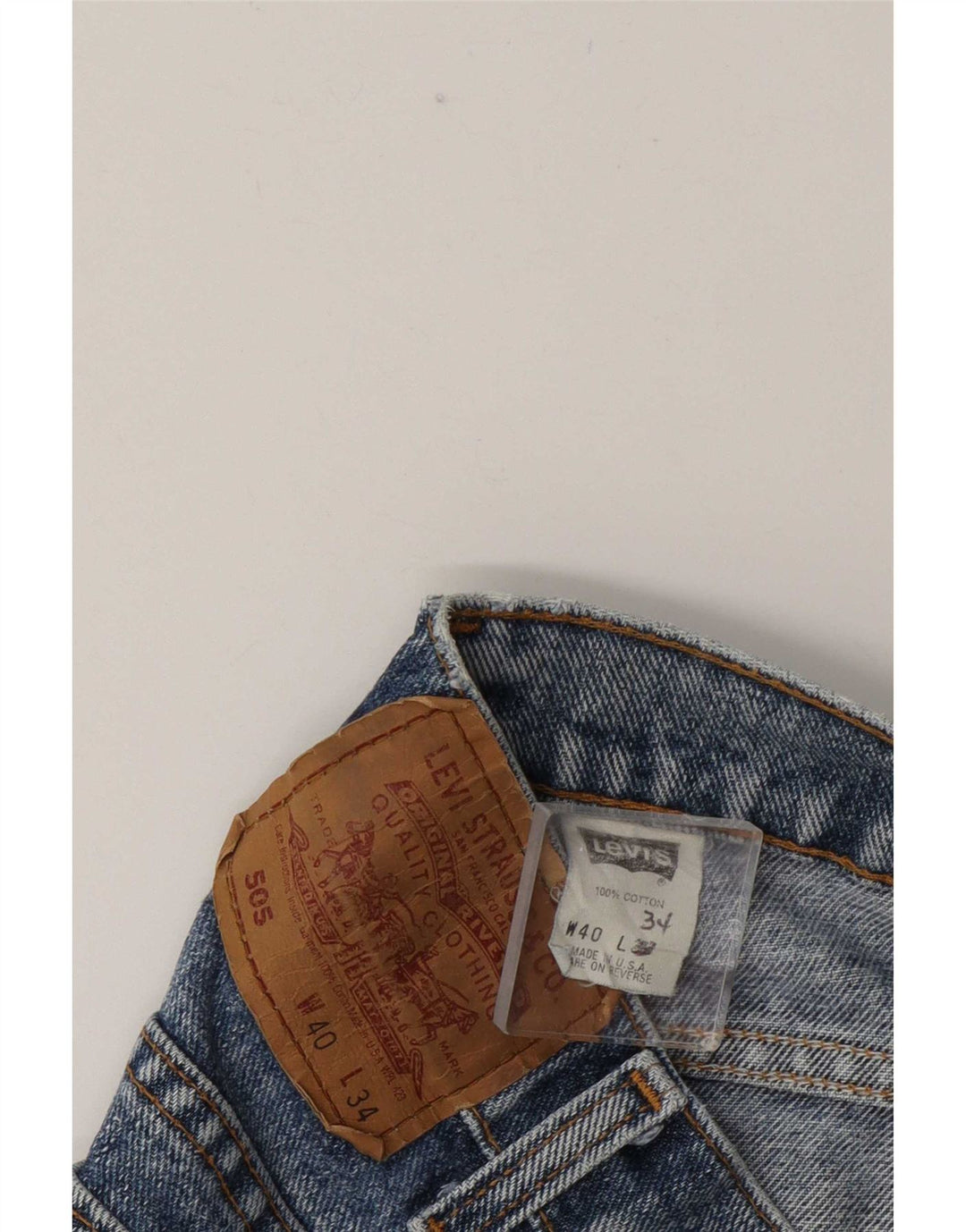 Мужские прямые джинсы Levi's 505 W40 L26 синие, хлопок