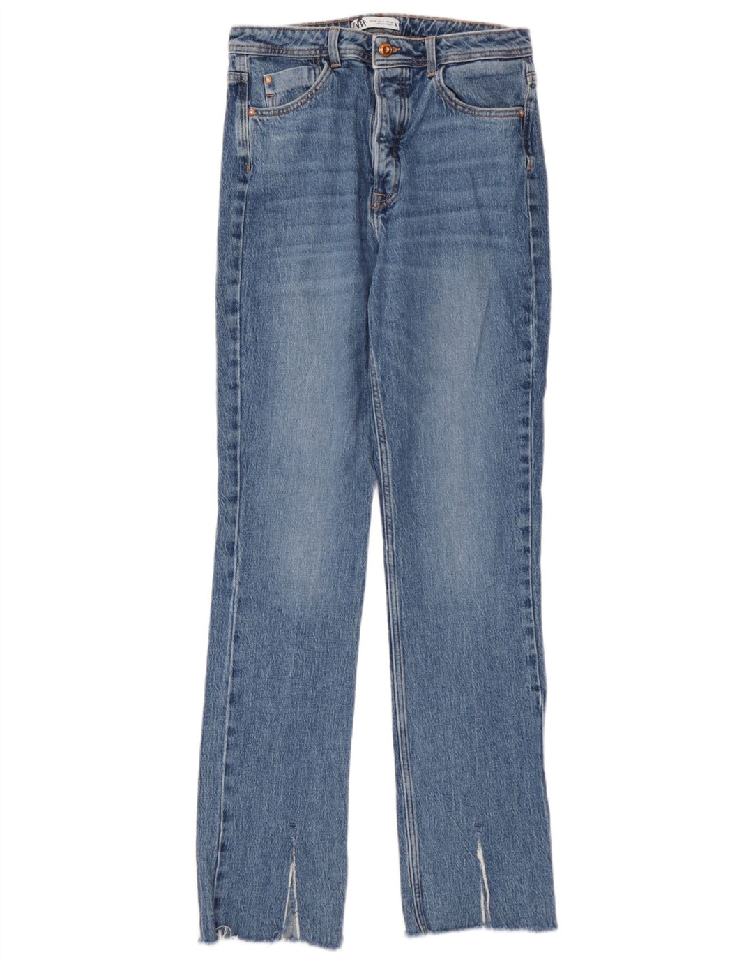 Женские прямые джинсы Zara EU 40 Medium W30 L32 Синие, хлопок