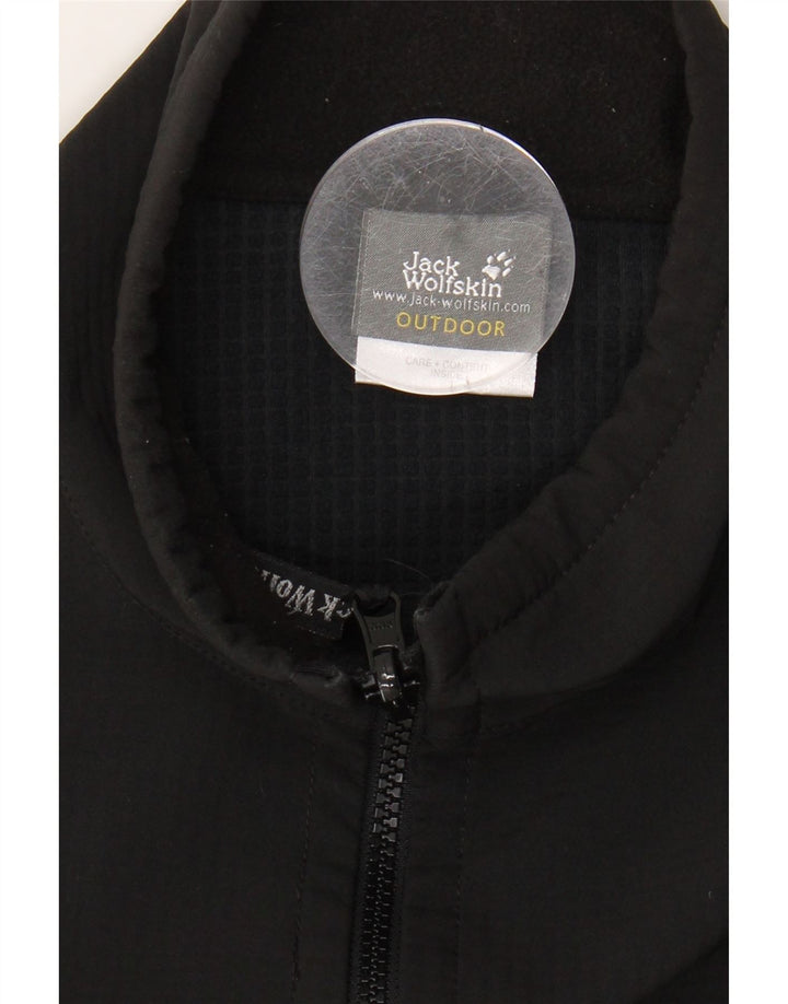 JACK WOLFSKIN Mens Bomber Jacket UK 36/38 Medium Black Polyester Vintage Jack Wolfskin and Second-Hand Jack Wolfskin from Messina Hembry 
