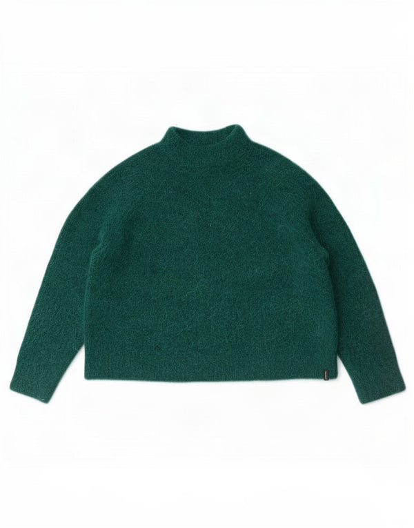 Superdry Womens Oversized Turtle Neck Jumper Sweater UK 10 Small Green