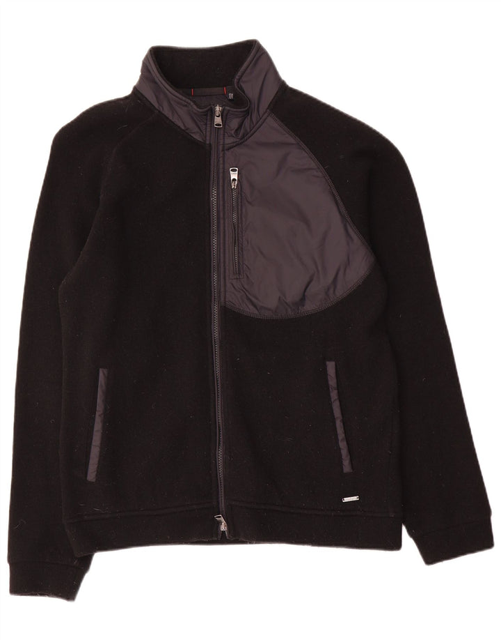 Мужской кардиган Woolrich, маленький черный шерстяной свитер с цветными блоками