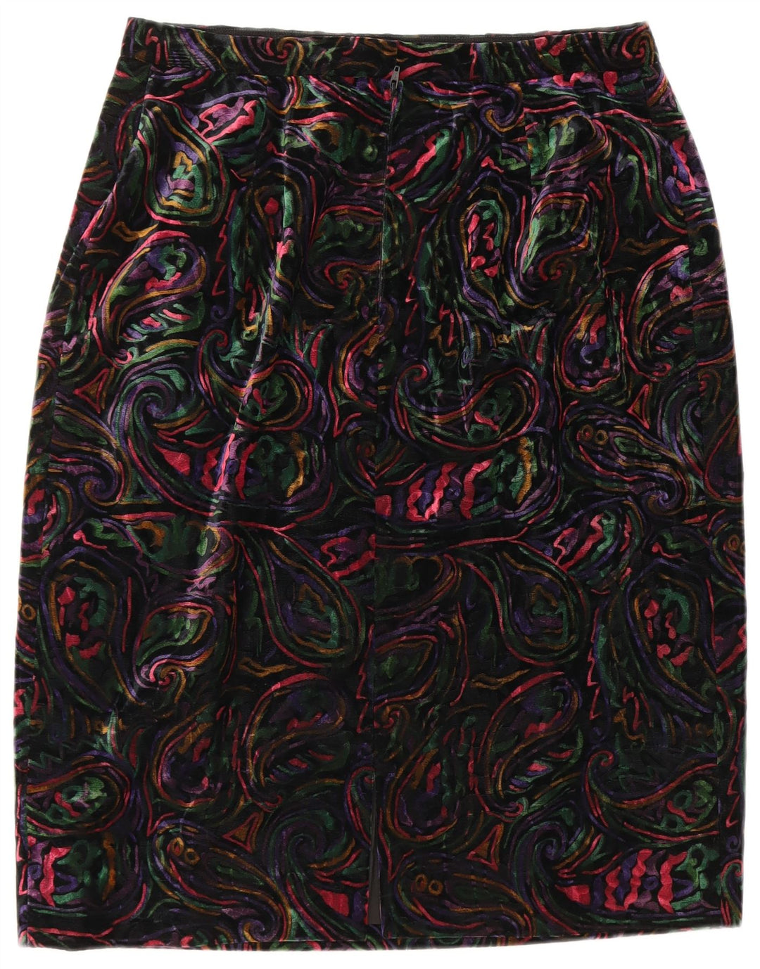 ВИНТАЖНЫЙ комплект женской юбки из 2 предметов на 1 пуговице, Великобритания 12, средний W32, разноцветный