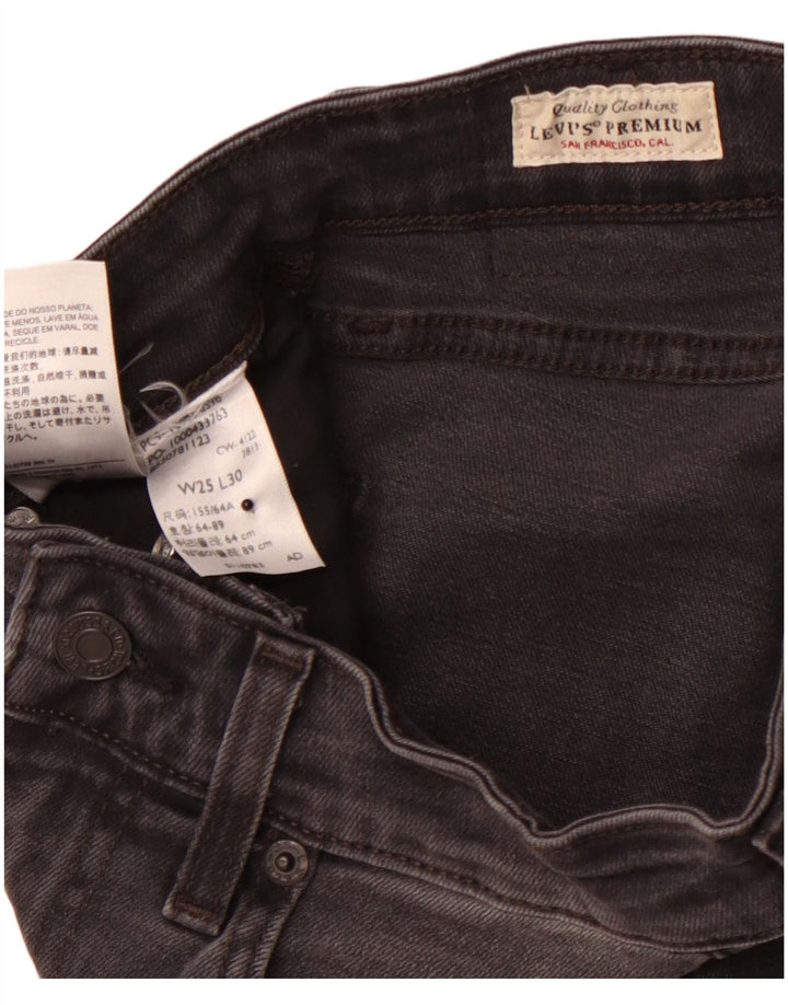 Женские джинсы скинни LEVI'S 721 с высокой посадкой W25 L27 Черные