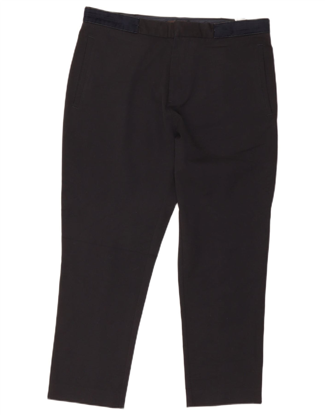 Мужские укороченные брюки Zara EU 42, большие W32 L25, черный полиэстер